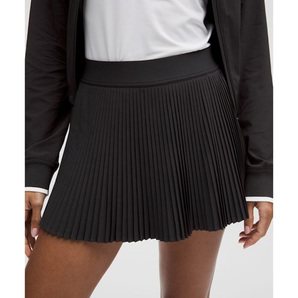 Lululemon Skirt Women 4 Black Varsity Pleated Tennis Golf Athletic Skort - Picture 3 of 10